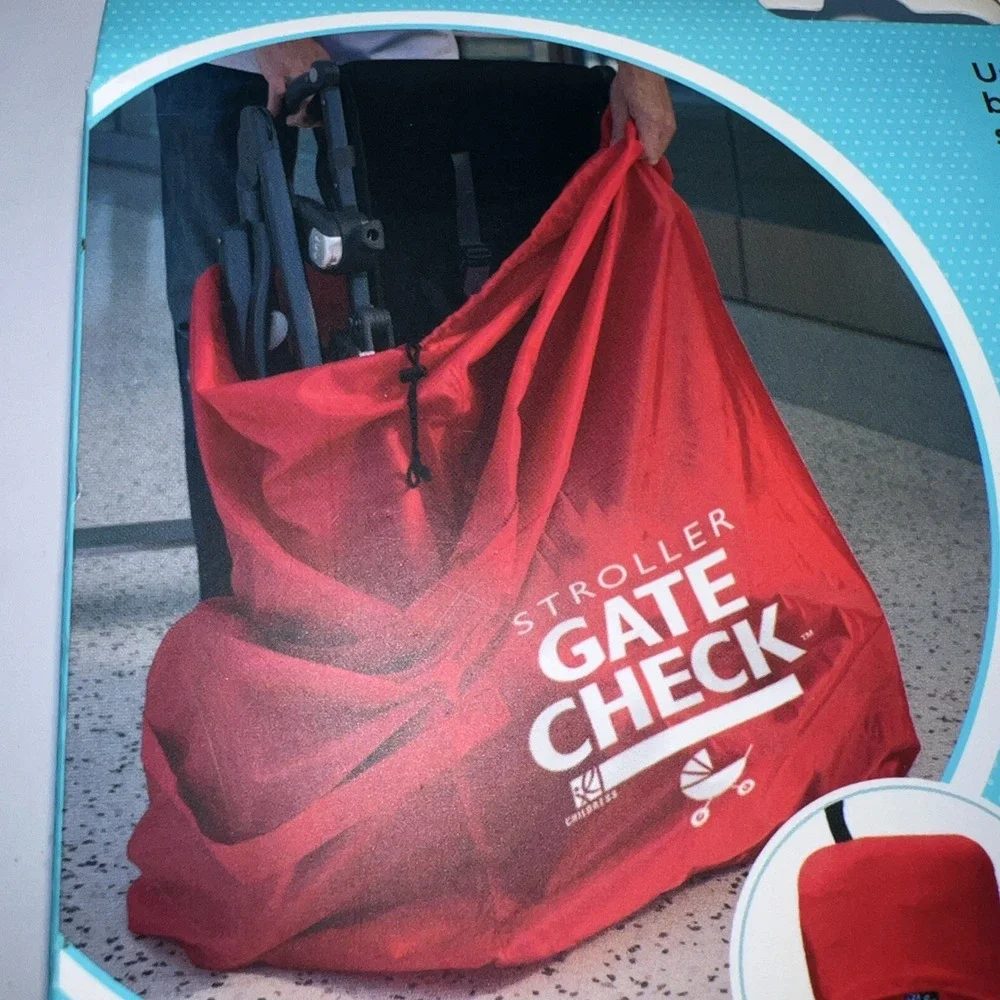 Airline Gate Check Eye Catching Red‎ Travel Bag Standard & Double Strollers